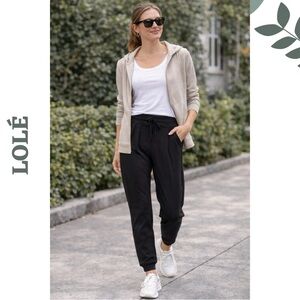 Lole Black Jogger Pants Women’s Medium | High Rise Drawstring